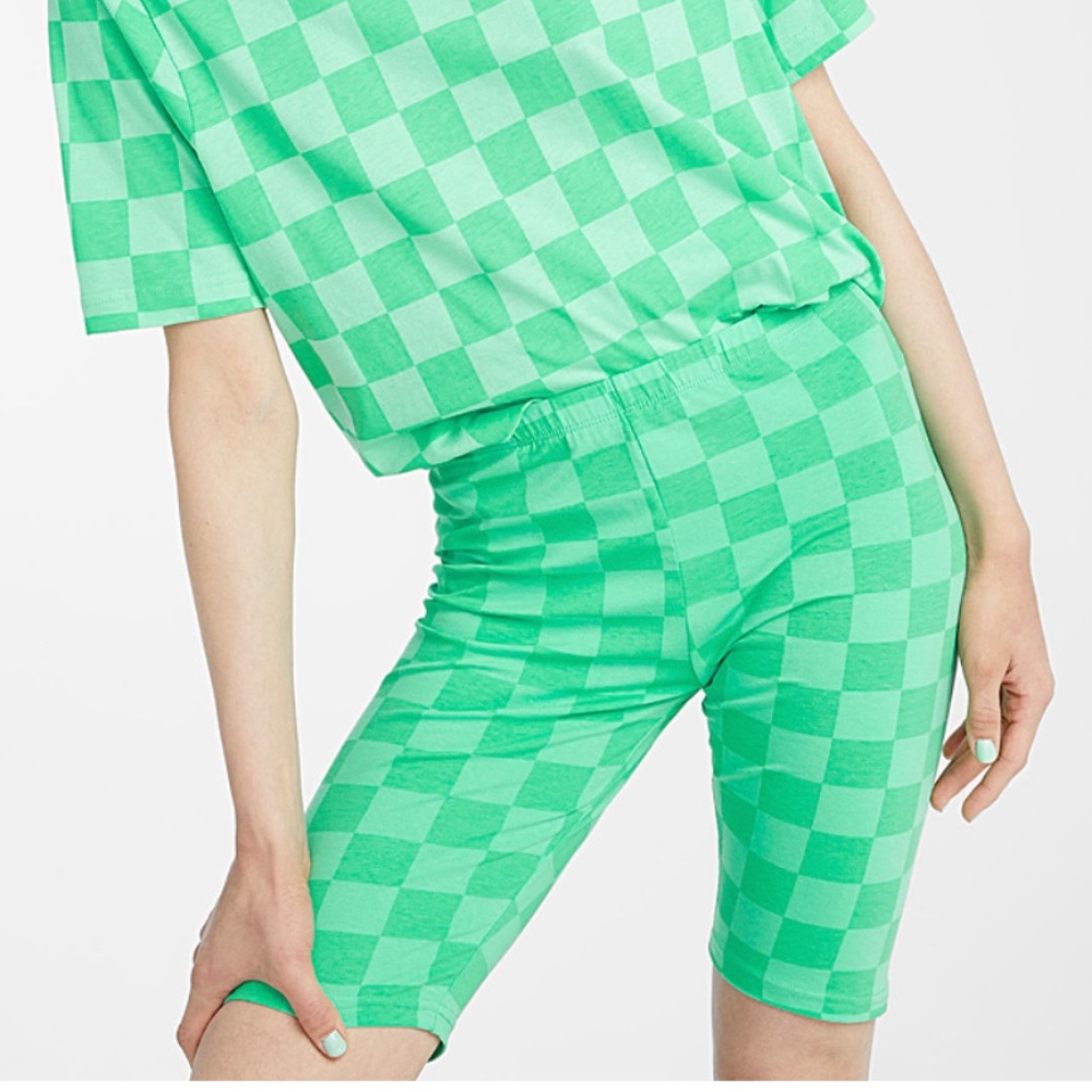 Kappa retro green check Emiaza bike short NWT